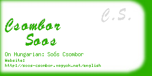csombor soos business card